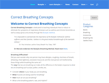 Tablet Screenshot of correctbreathing.com